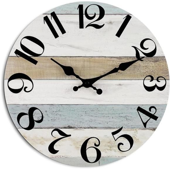 10 Inch Country Rustic Silent Non-Ticking Wall Clocks Battery Operated - Picture 5 of 6